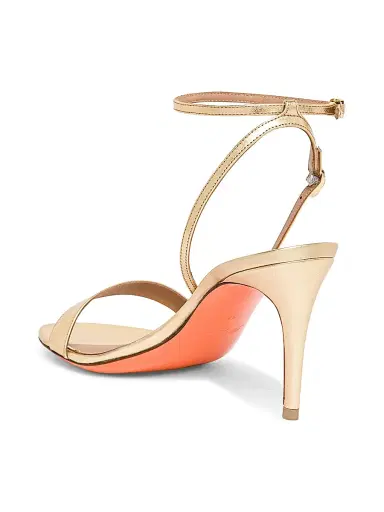 Santoni Women's 40MM Patent Leather Sandals - Gold - Size 9.5 | Thumbnail 4 Santoni Women's 40MM Patent Leather Sandals - Gold - Size 9.5 | Thumbnail 4