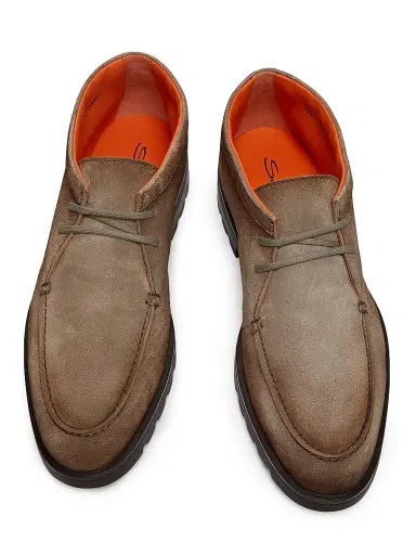 Santoni Men's Rock Suede Chukka Boots - Brown - Size 13 | Thumbnail 4 Santoni Men's Rock Suede Chukka Boots - Brown - Size 13 | Thumbnail 4