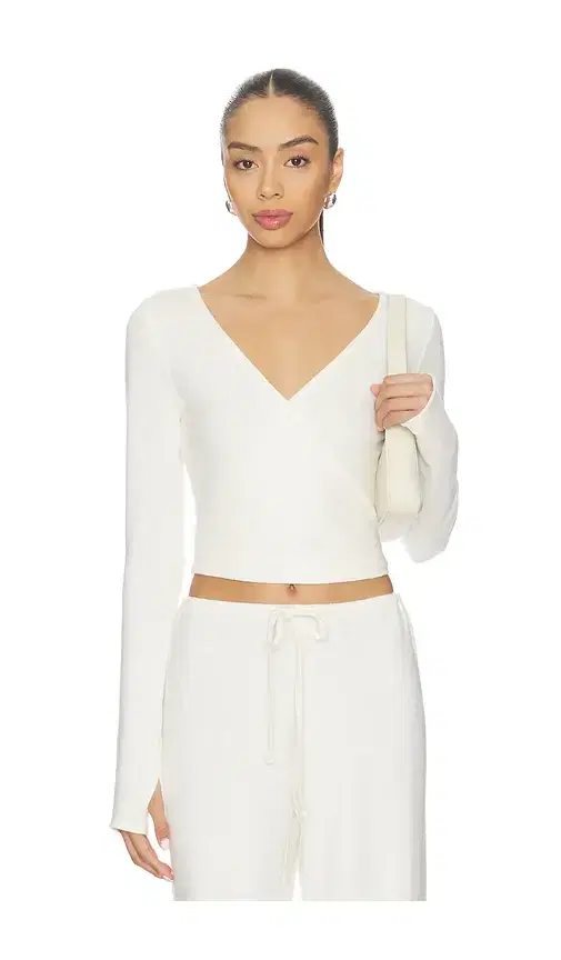 WellBeing + BeingWell Reed Wrap Top