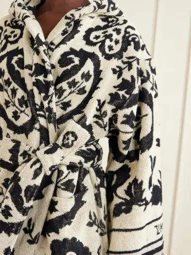 Zimmermann Wanderlust Hooded Fringed Cotton-terry Jacquard Robe | Thumbnail 4