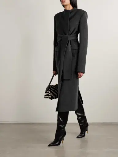 Khaite Jelson Belted Wool-felt Coat | Thumbnail 2 Khaite Jelson Belted Wool-felt Coat | Thumbnail 2