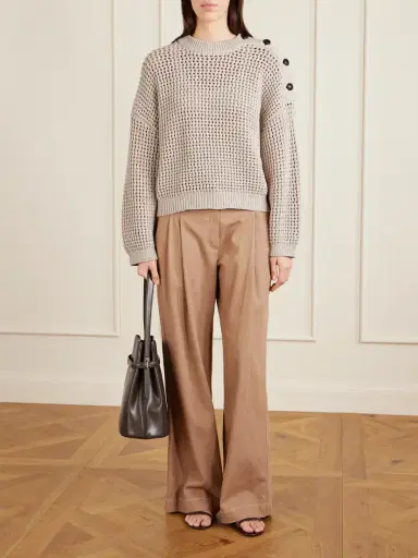Brunello Cucinelli Open-knit Cotton-blend Sweater | Thumbnail 2