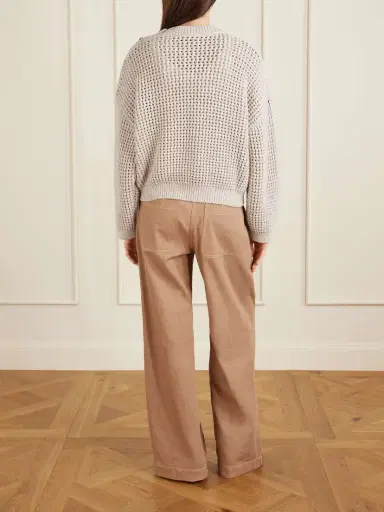 Brunello Cucinelli Open-knit Cotton-blend Sweater | Thumbnail 4