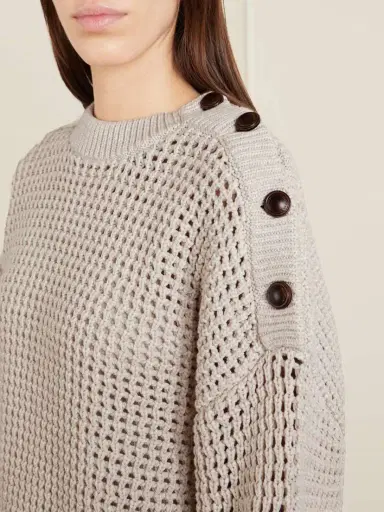 Brunello Cucinelli Open-knit Cotton-blend Sweater | Thumbnail 5