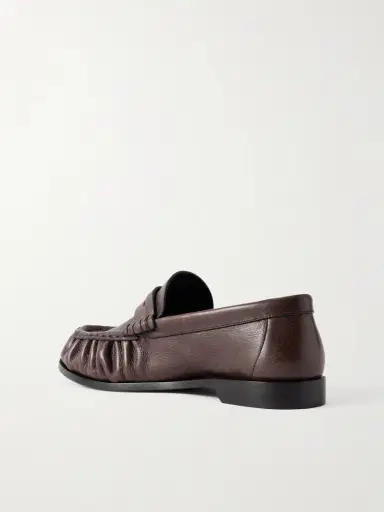 Saint Laurent Le Loafer Logo-embellished Textured-leather Loafers | Thumbnail 3