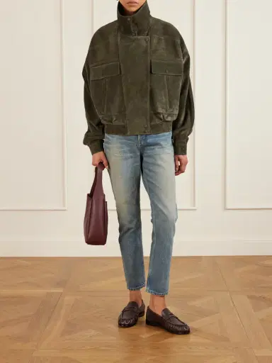 Saint Laurent Le Loafer Logo-embellished Textured-leather Loafers | Thumbnail 4