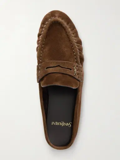 Saint Laurent Le Loafer Suede Slippers | Thumbnail 6 Saint Laurent Le Loafer Suede Slippers | Thumbnail 6