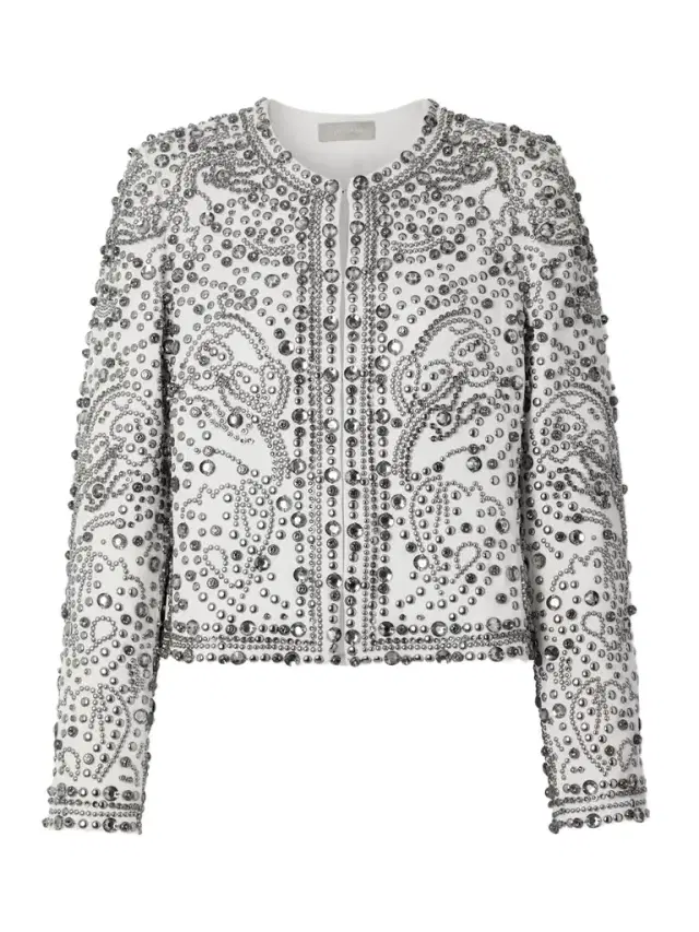 Studded And Crystal-embellished Cady Jacket