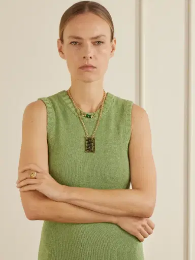 Marie Lichtenberg Baby Locket 18-karat Gold, Malachite And Diamond Necklace | Thumbnail 2 Marie Lichtenberg Baby Locket 18-karat Gold, Malachite And Diamond Necklace | Thumbnail 2
