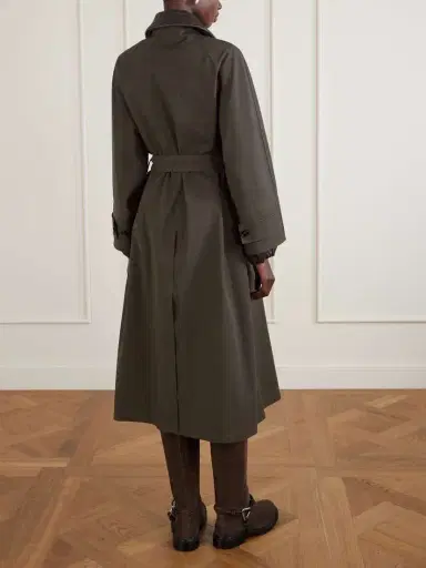 Bottega Veneta Intrecciato Leather-trimmed Cotton-blend Trench Coat | Thumbnail 4