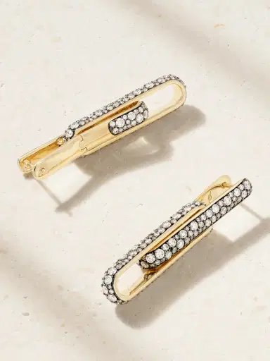 Lucy Delius Stirrup 14-karat Gold Diamond Earrings | Thumbnail 3 Lucy Delius Stirrup 14-karat Gold Diamond Earrings | Thumbnail 3