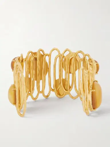 Sonia Petroff Loop De Loop Gold-plated Glass And Resin Cuff | Thumbnail 3