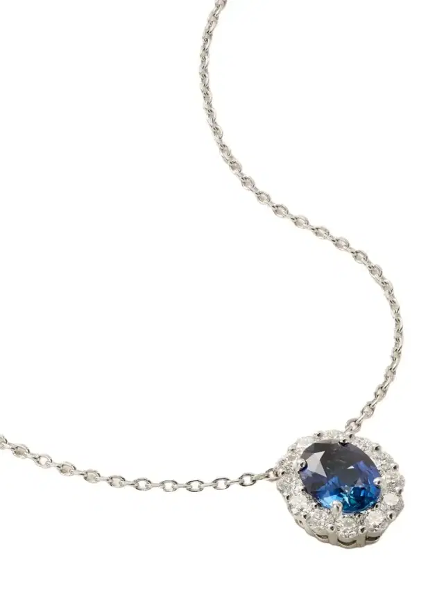 1735 Platinum, Sapphire And Diamond Necklace