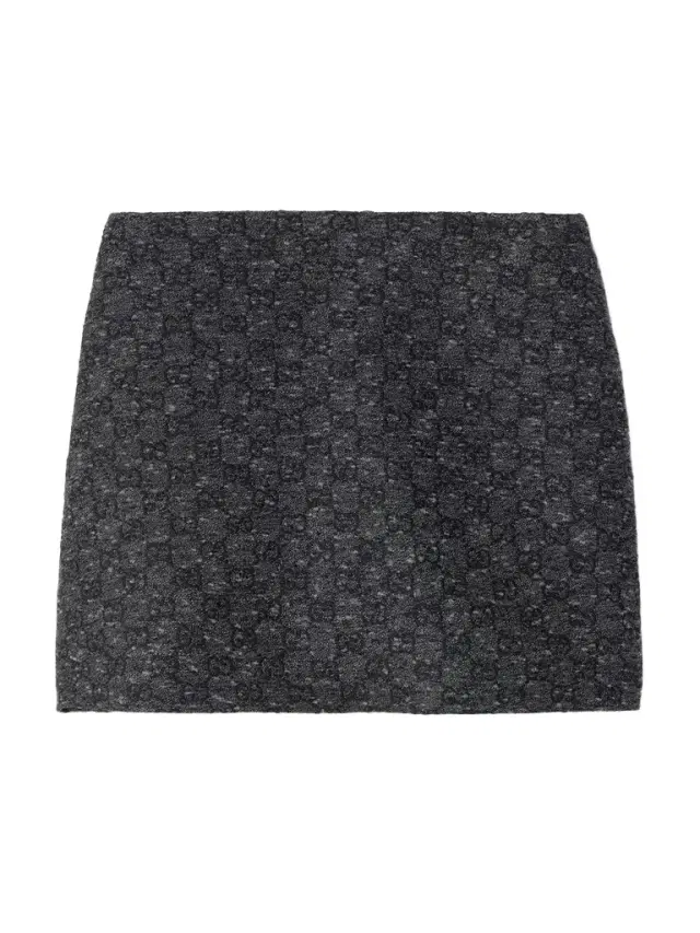 Wool-blend Tweed Jacquard Mini Skirt