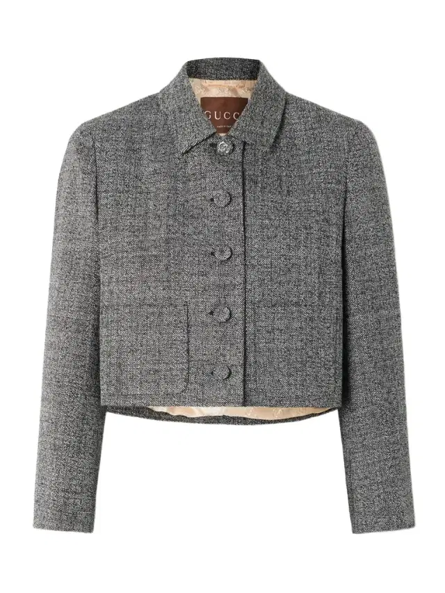 Cropped Wool-tweed Jacket