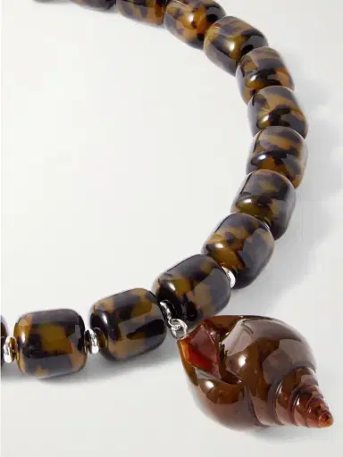 Julietta Concha Rhodium-plated Resin Necklace | Thumbnail 4