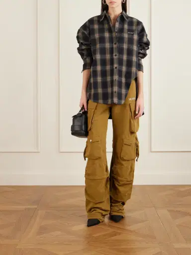 The Attico Oversized Checked Cotton-flannel Shirt | Thumbnail 2 The Attico Oversized Checked Cotton-flannel Shirt | Thumbnail 2