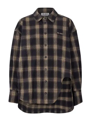 The Attico Oversized Checked Cotton-flannel Shirt | Thumbnail 1 The Attico Oversized Checked Cotton-flannel Shirt | Thumbnail 1