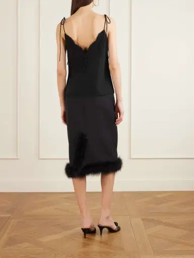 Valentino Garavani Floral Lace-trimmed Silk Crepe De Chine Camisole | Thumbnail 4