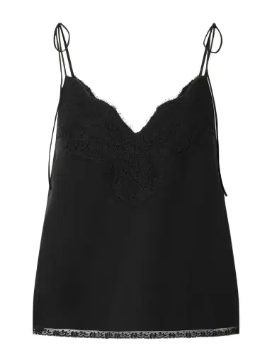 Valentino Garavani Floral Lace-trimmed Silk Crepe De Chine Camisole | Thumbnail 1