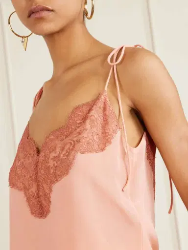 Valentino Garavani Lace-trimmed Silk Crepe De Chine Camisole | Thumbnail 5 Valentino Garavani Lace-trimmed Silk Crepe De Chine Camisole | Thumbnail 5