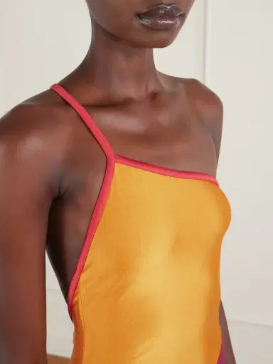 Saint Laurent One-shoulder Color-block Swimsuit | Thumbnail 4 Saint Laurent One-shoulder Color-block Swimsuit | Thumbnail 4