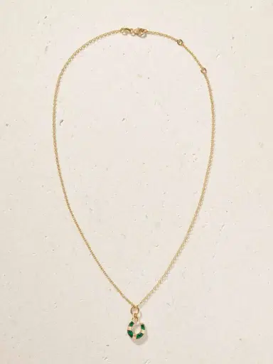 Foundrae Horseshoe 18-karat Gold Malachite Necklace | Thumbnail 4 Foundrae Horseshoe 18-karat Gold Malachite Necklace | Thumbnail 4