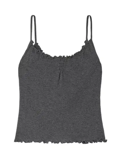 Deiji Studios Flounce Shirred Cotton And Wool-blend Tank | Thumbnail 1 Deiji Studios Flounce Shirred Cotton And Wool-blend Tank | Thumbnail 1