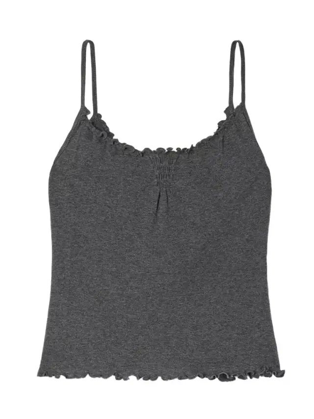 Flounce Shirred Cotton And Wool-blend Tank