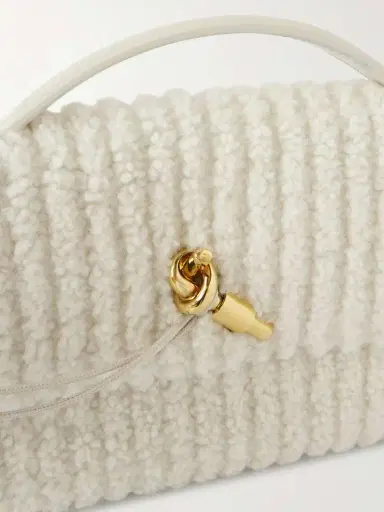 Bottega Veneta Andiamo Long Leather-trimmed Ribbed Bouclé Clutch | Thumbnail 4 Bottega Veneta Andiamo Long Leather-trimmed Ribbed Bouclé Clutch | Thumbnail 4