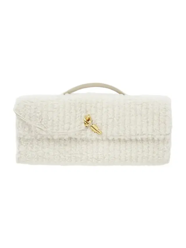 Andiamo Long Leather-trimmed Ribbed Bouclé Clutch