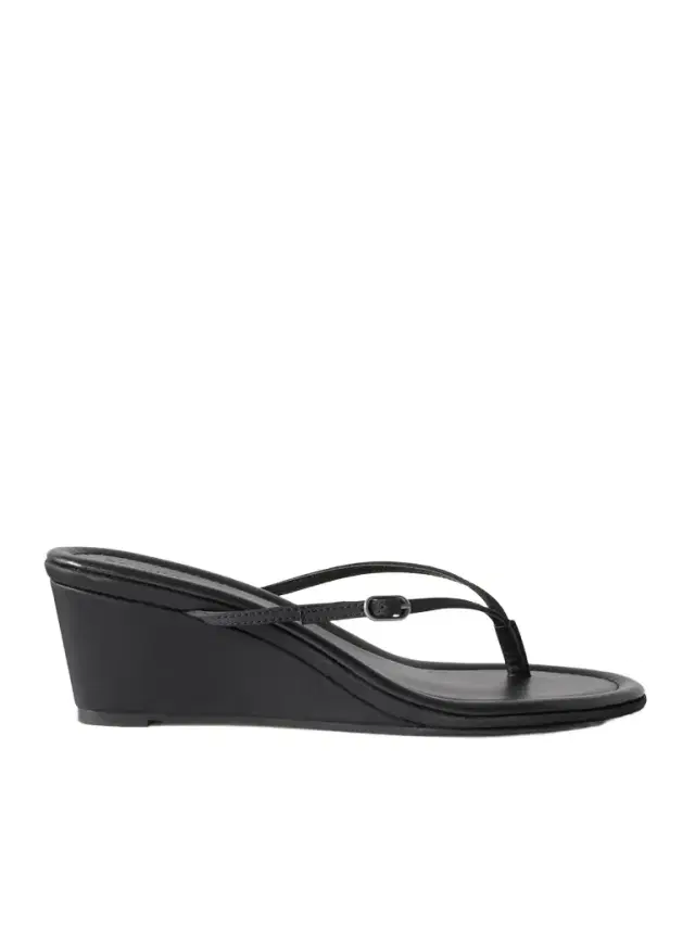 Petit Belt Recycled-satin Wedge Sandals