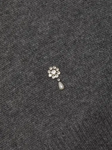 SIMKHAI Women's Karmen Crystal-Embellished Wool-Blend Hooded Top - Charcoal Grey | Thumbnail 7 SIMKHAI Women's Karmen Crystal-Embellished Wool-Blend Hooded Top - Charcoal Grey | Thumbnail 7