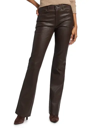SPRWMN Women's Flared Leather Pants - Americano | Thumbnail 3 SPRWMN Women's Flared Leather Pants - Americano | Thumbnail 3