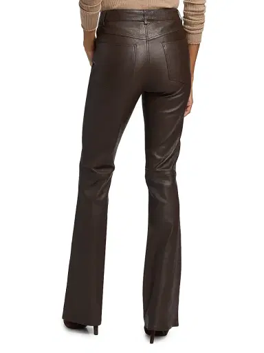 SPRWMN Women's Flared Leather Pants - Americano | Thumbnail 5 SPRWMN Women's Flared Leather Pants - Americano | Thumbnail 5