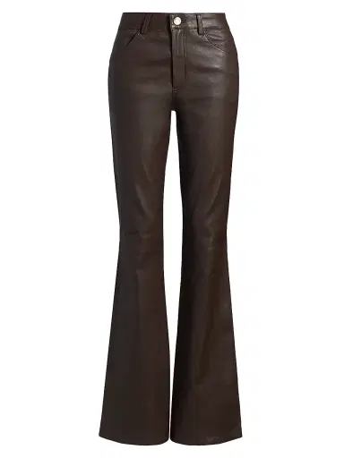 SPRWMN Women's Flared Leather Pants - Americano | Thumbnail 1 SPRWMN Women's Flared Leather Pants - Americano | Thumbnail 1