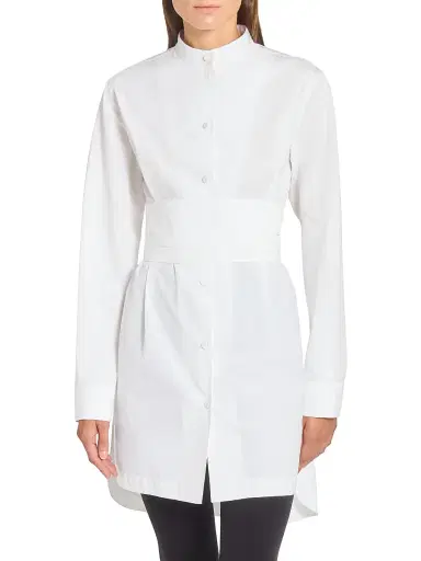 Alaïa Women's Poplin Wrap Mini-Shirtdress | Thumbnail 3 Alaïa Women's Poplin Wrap Mini-Shirtdress | Thumbnail 3