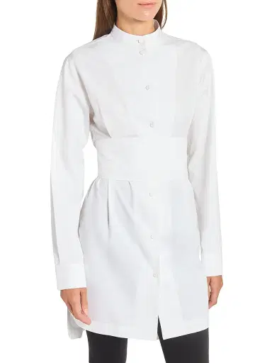Alaïa Women's Poplin Wrap Mini-Shirtdress | Thumbnail 6 Alaïa Women's Poplin Wrap Mini-Shirtdress | Thumbnail 6