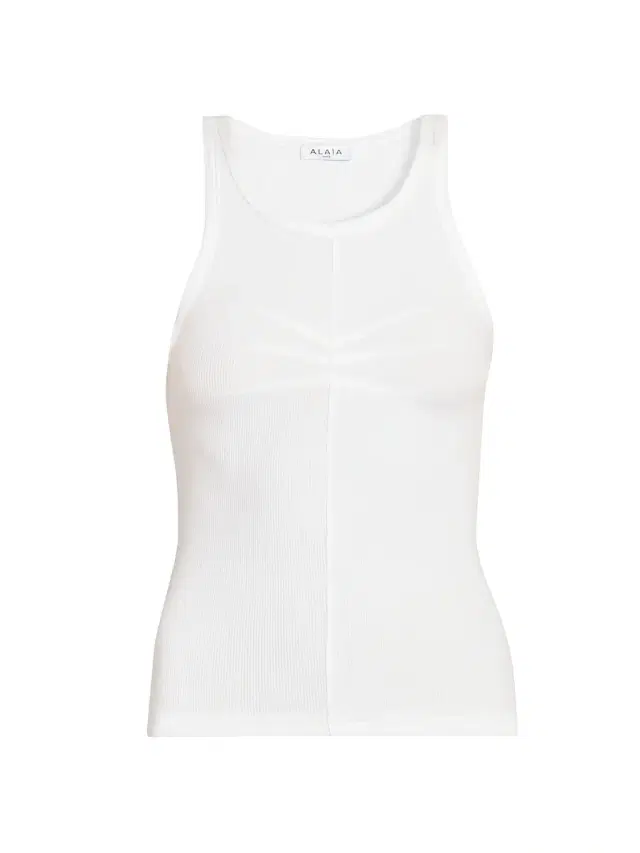 Women's Darts Stretch Cotton-Blend Tank - Blanc
