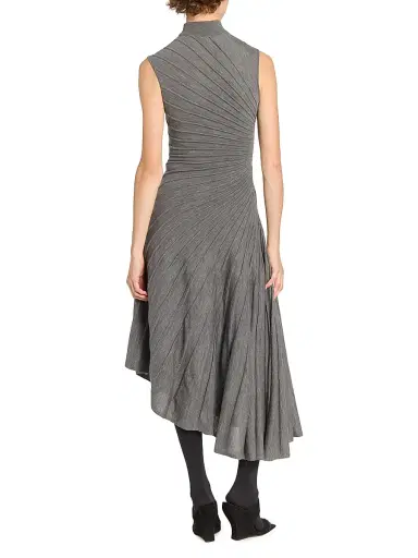 ALAIA Women's Ray Sleeveless Wool A-Line Midi-Dress - Gris Chine | Thumbnail 5 ALAIA Women's Ray Sleeveless Wool A-Line Midi-Dress - Gris Chine | Thumbnail 5