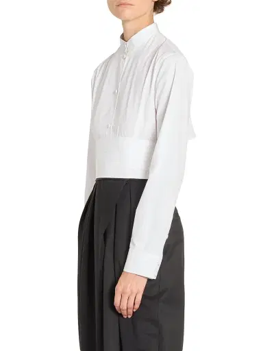 Alaïa Women's Cumberbund Cotton Shirt | Thumbnail 4 Alaïa Women's Cumberbund Cotton Shirt | Thumbnail 4
