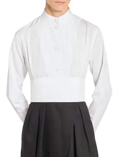 Alaïa Women's Cumberbund Cotton Shirt | Thumbnail 6 Alaïa Women's Cumberbund Cotton Shirt | Thumbnail 6