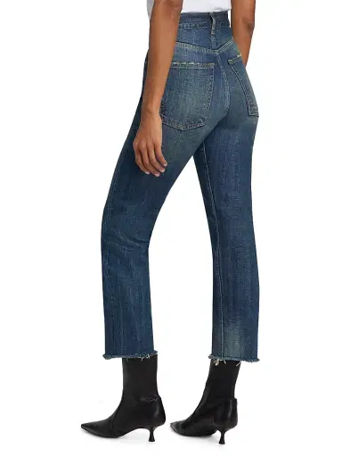 Maison Margiela Women's Frayed Hem Cotton Jeans | Thumbnail 5 Maison Margiela Women's Frayed Hem Cotton Jeans | Thumbnail 5