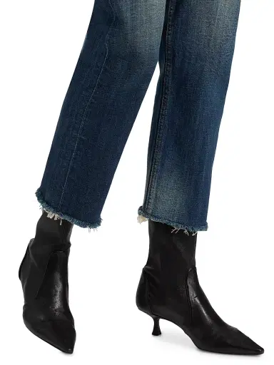 Maison Margiela Women's Frayed Hem Cotton Jeans | Thumbnail 6 Maison Margiela Women's Frayed Hem Cotton Jeans | Thumbnail 6