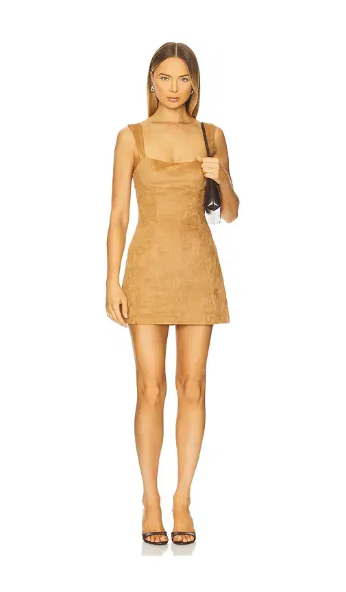 Zaela Square Neck Fitted Mini Dress