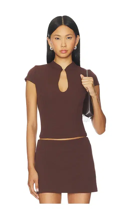 Runaway The Label Vieno Keyhole Fitted Top