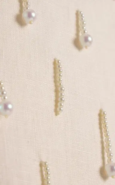 ANDRES OTALORA Exclusive Coquetas Embellished Linen Midi Dress | Thumbnail 5 ANDRES OTALORA Exclusive Coquetas Embellished Linen Midi Dress | Thumbnail 5