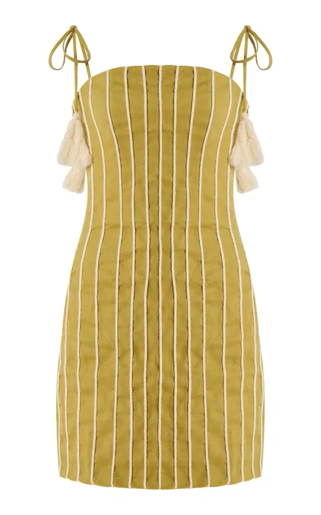 Andres Otalora Exclusive Postales Linen Mini Dress
