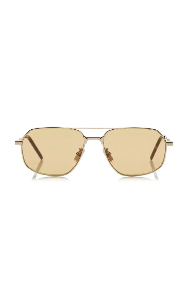 Givenchy One Aviator-Frame Metal Sunglasses