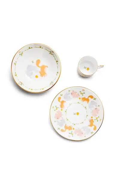 Tiffany & Co. Exclusive Set-of-Three Land Animals China Baby Dish Set | Thumbnail 2